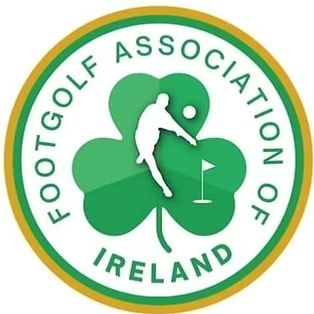 FootGolf Association of Ireland green and white logo.