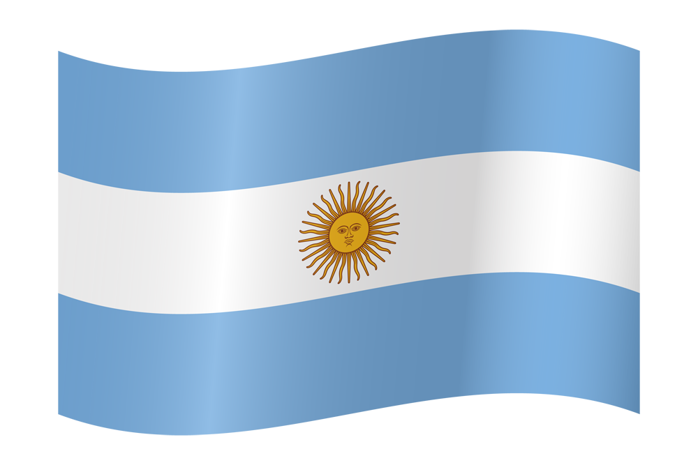 Image of the Waving Argentinian flag.