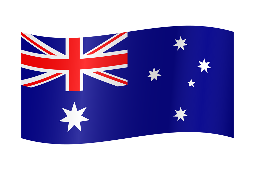 Illustration of the Australian national flag.