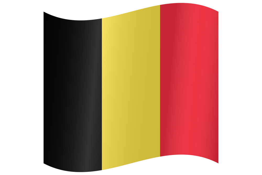 Image of the Waving Belgian flag.