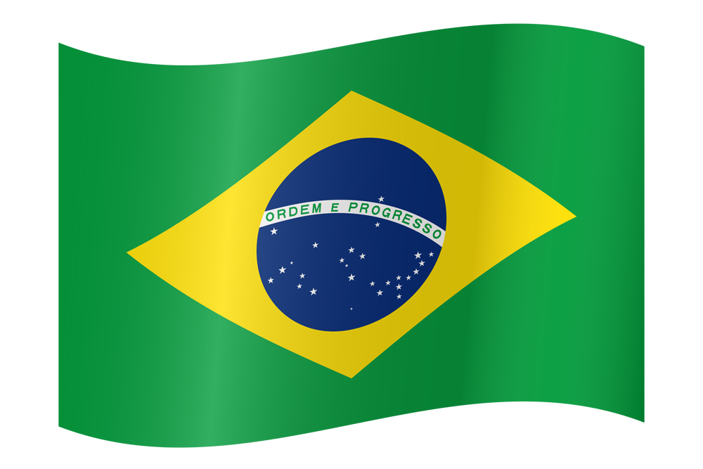 Image of the Waving Brazilian flag.