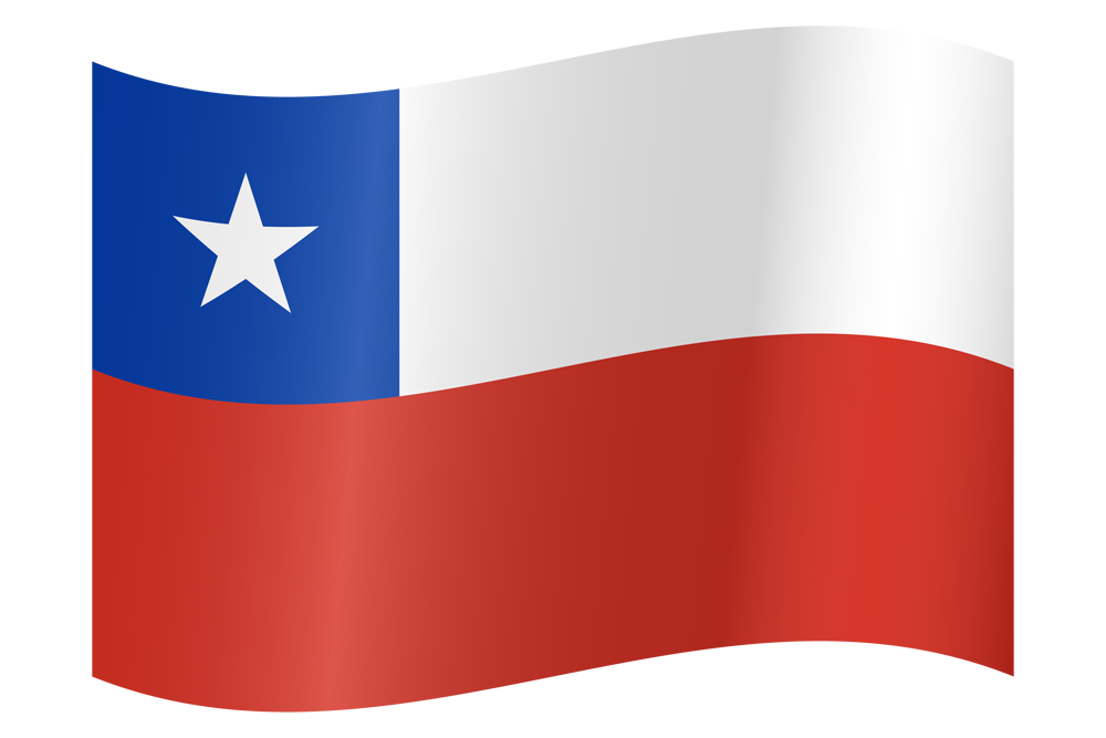 Image of the Waving Chilean flag.