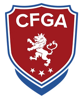 The Czech FootGolf Association logo displayed on a red and blue shield with a lion.