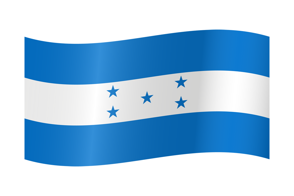 Image of the Waving Honduran flag.