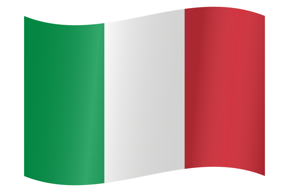 Image of the Waving Italian flag.