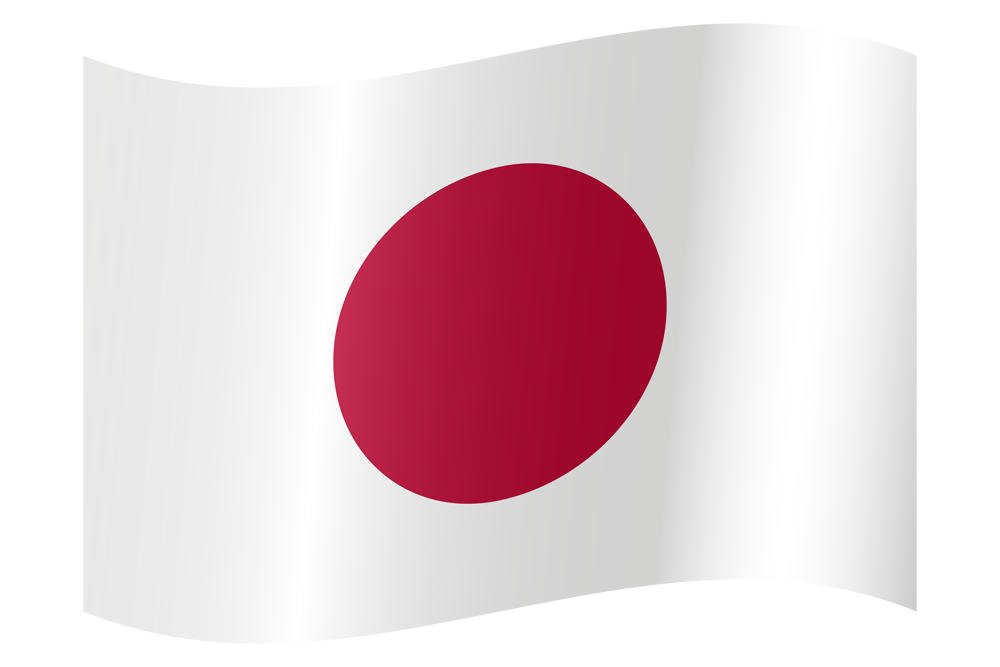 Stylized flag of Japan.
