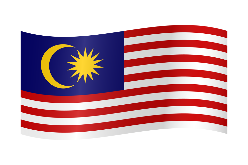 Stylized flag of Malaysia.