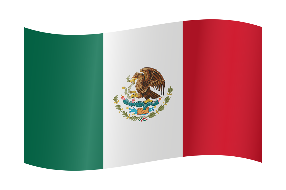 Image of the Waving Mexican flag.