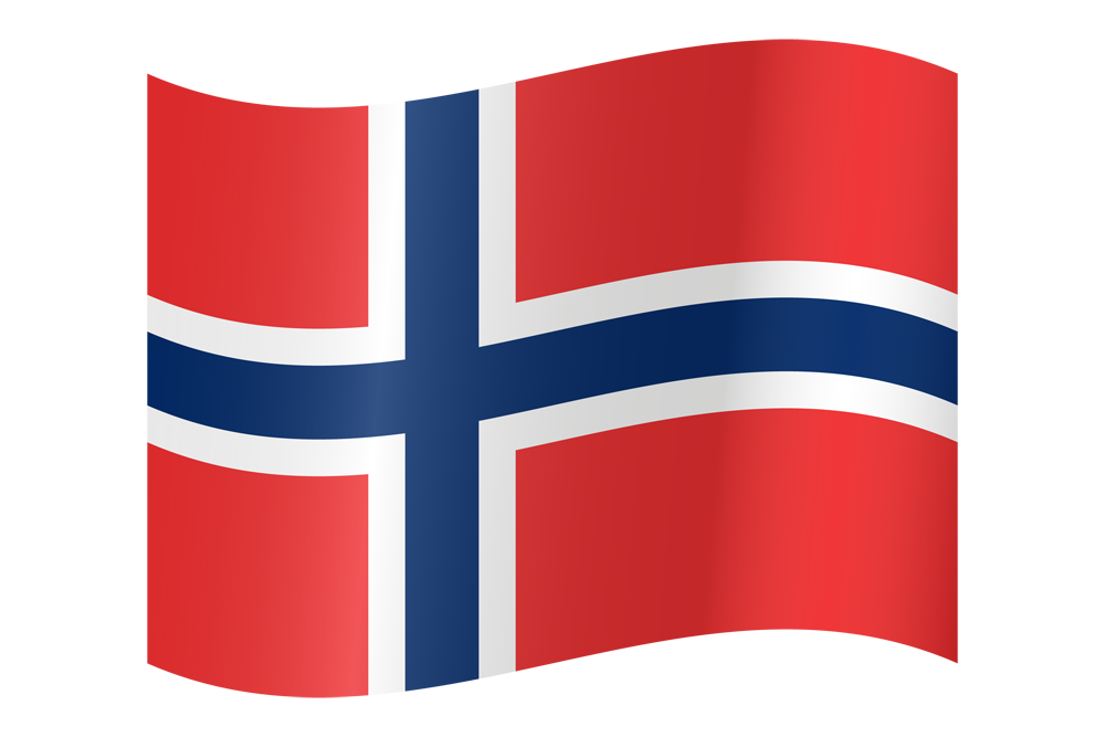 Image of the Waving Norwegian flag.