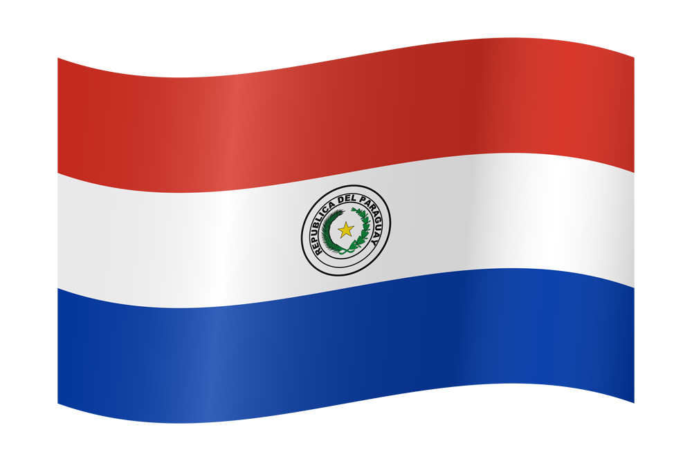 Image of the Waving Paraguayan flag.