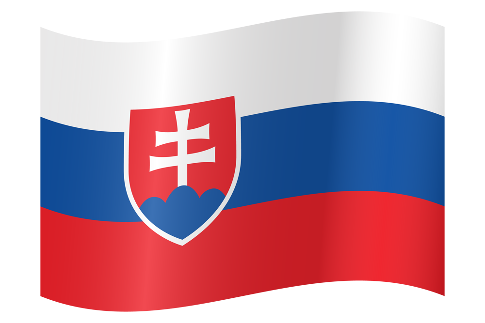 Image of the Waving Slovakian flag.
