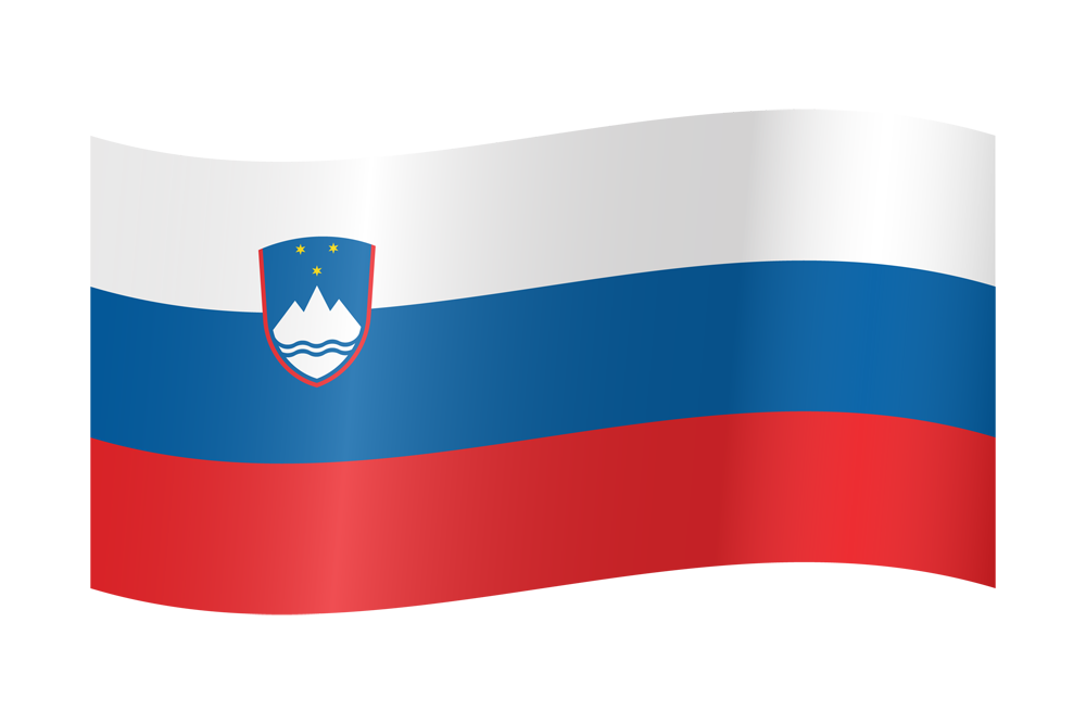 Image of the Waving Slovenian flag.