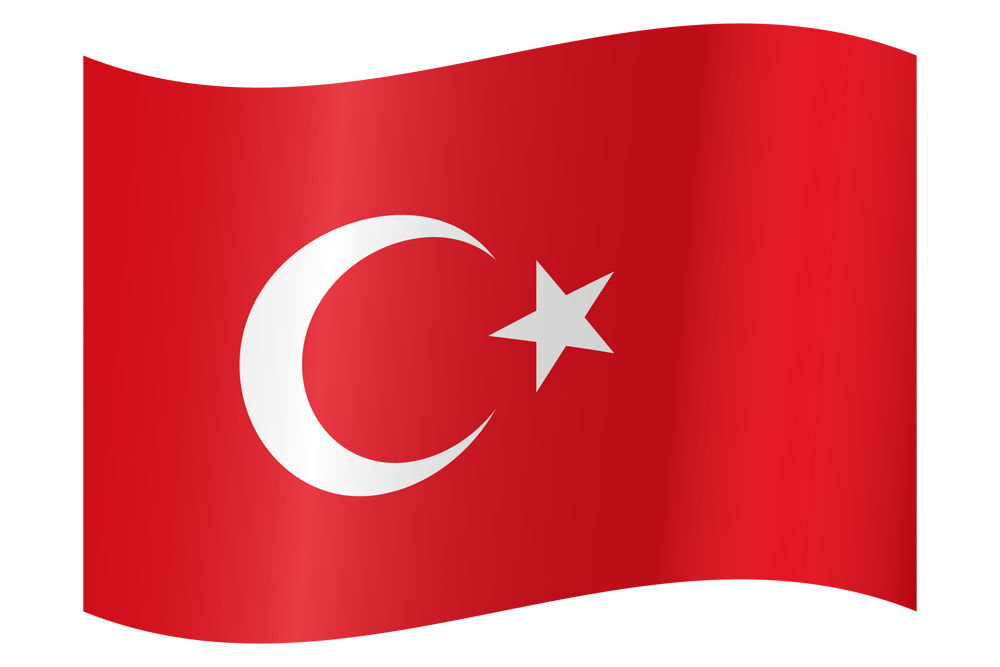 Image of the Waving Turkish flag.