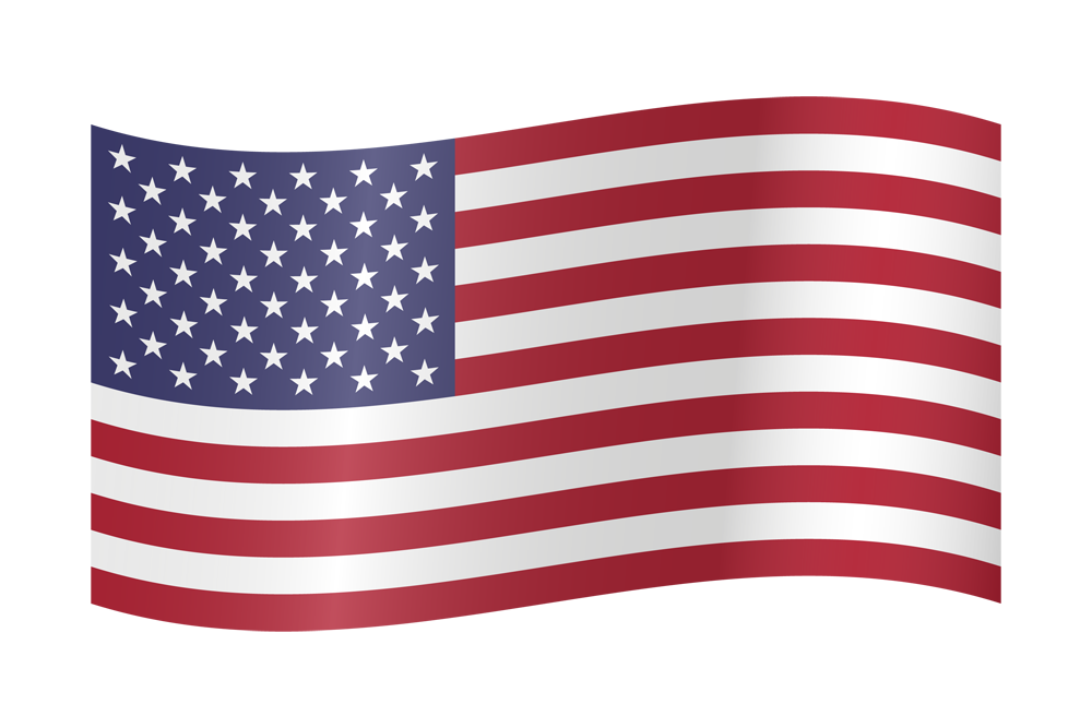 Image of the Waving United States of America flag.